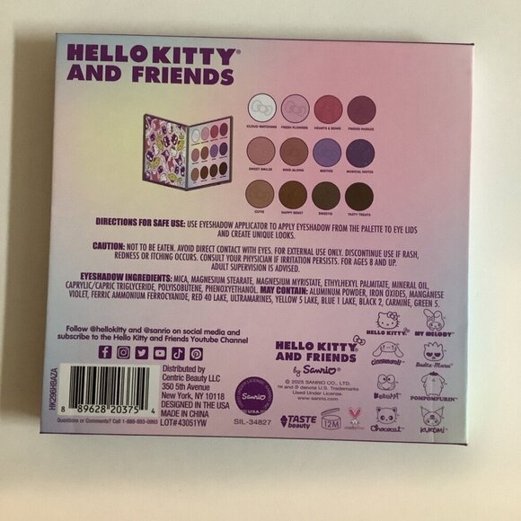 Hello Kitty & Friends ~ Eyeshadow Palette 12 Shades & Flavored Lip Balm 8pcs New - Picture 3 of 7